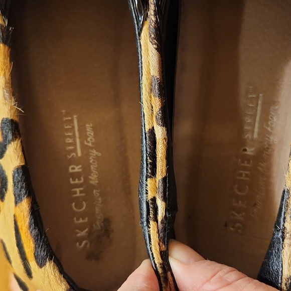 Skechers Moda Rhinestone Leopard Brown Print Slip On Size 11 - Picture 6 of 13